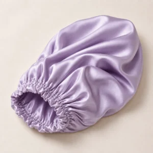 Bonnet de Nuit en Soie de Mûrier Lavande 22 Momme