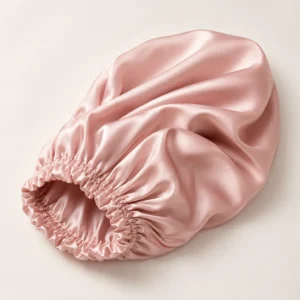 Bonnet de Nuit en Soie de Mûrier Rose Poudré 22 Momme