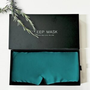 Masque de Sommeil en Soie de Mûrier Gris Encre 22 Momme