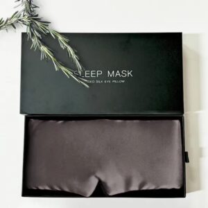 Masque de Sommeil en Soie de Mûrier Bordeaux 22 Momme