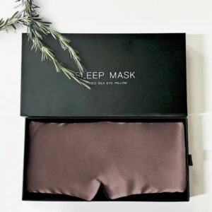 Masque de Sommeil en Soie de Mûrier Bleu Gris 22 Momme