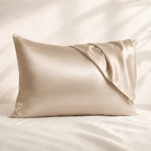Taie d’Oreiller en Soie de Mûrier Beige 25 Momme